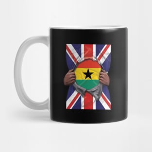 Ghana Flag Great Britain Flag Ripped - Gift for Ghanaian From Ghana Mug